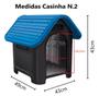 Imagem de Casa Casinha P/ Canino Dog Home N2 Proteção UV Solar Azul