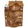 Imagem de Casa casinha para Boneca Barbie com 24 mini móveis em MDF cru  Csb1