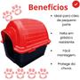 Imagem de Casa Casinha Para Cachorro Cães Pequeno Plástica N1 Proteção - Cores