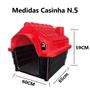 Imagem de Casa Pet Casinha Cachorros Grande Gatos Vermelho Dog N5