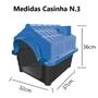 Imagem de Casa Pet Casinha Cachorros Médio Gatos Azul Mega Oferta