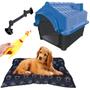 Imagem de Casa Pet N4 Dog Azul + Cama Preta + Brinquedos Sonoros Pet