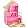 Imagem de Casa Rosa De Bonecas Polly Malibu 3 Andares Com Moveis