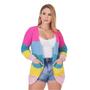 Imagem de Casaco Barbie Blusa Tricô Cardigan Tricô Moda Blogueirinha