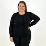 Imagem de Casaco City Lady Cardigan Lã Plus Size com Botão Feminino