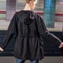 Imagem de Casaco Colcci  Sarja Com Capuz Feminino Preto