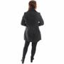 Imagem de Casaco Feminino de Inverno Lã de Frio Longo Elegante Cinza G