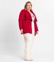 Imagem de Casaco Feminino Plus Size Em Tweed Secret Glam Vermelho