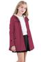 Imagem de Casaco impermeável Betusline feminino Windbreaker vermelho vinho 6-7Y