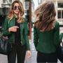 Imagem de Casaco PU Leathermalluit para mulheres verde outono-inverno