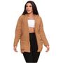Imagem de Casaco Teddy Feminino Preto Branco Bege Blusa de Frio Feminina Pelinho Jaqueta Ted Moda Inverno Blogueira