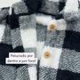 Imagem de Casaco Teddy Xadrez Infantil Peluciado Inverno Quentinho Sobretudo Jaqueta