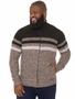 Imagem de Casaco Tricot Plus Size Masculino Anistia com Ziper Anistia Marrom