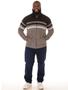 Imagem de Casaco Tricot Plus Size Masculino Anistia com Ziper Anistia Marrom
