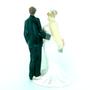 Imagem de Casal de Noivos Resina Decoração Casamento Topo de Bolo 18cm