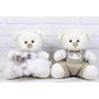 Imagem de Casal de urso de pelucia daminha e pajem 22 cm p/ decoração