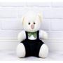 Imagem de CASAL DE URSOS TEDDE 15cm PAJEM PRETO,DAMINHA BRANCA - PELUCIA PALHA.