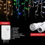 Imagem de Cascata 400 Led Fixo Macho E Fêmea C/emenda 10m Natal 110v