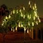Imagem de Cascata Chuva de Meteoro Branco Quente 8 Tubos Lisos 192 Leds Dupla Face 30cm Bivolt 3M