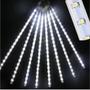Imagem de Cascata Chuva de Meteoro Branco Quente 8 Tubos Lisos 192 Leds Dupla Face 30cm Bivolt 3M