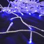 Imagem de Cascata de Luzes de Natal 100 Lâmpadas LED Azul  2,5 metros  Luz Fixa  127V  Casa Costume - Master