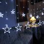 Imagem de Cascata Estrela Luz Fixa 138 Leds Decoração Natal 3,5 Metros