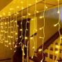 Imagem de Cascata Led Enfeite Natal 400 Leds 9,5 Metros Branco Quente