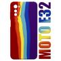 Imagem de Case Aveludada Compatível Moto E32 Xt2227 6.5 Arco Iris LGBT + Película De Vidro 3D - Luiza Cell25