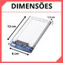 Imagem de CASE para usar com HD Externo case 3.0 HDD OU SSD SATA- Transparente