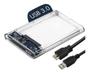 Imagem de Case Transparente Para Hd Externo Notebook Sata 2.5 Usb 3.0