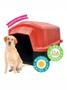 Imagem de Casinha 4 para cachorros pets porte grande varias cores casa plastica resistente desmontavel-vermelho