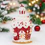 Imagem de Casinha de doces gingerbreadsanta com led em resina 19cm