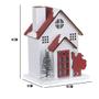 Imagem de Casinha Decorativa de Natal com Led Branco e Vermelho 14x10 cm F04 - D'Rossi