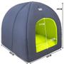 Imagem de Casinha Iglu Neon Green 2x1 Avuk Pet Para Cachorro e Gato Com Almofada 