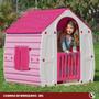Imagem de Casinha Infantil De Criança De Brinquedo Com Janelas e Portas Playground - Belfix Magical Rosa