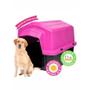 Imagem de CASINHA Nº4 PARA CACHORROS CÃES GATOS DESMONTAVEL ANTI UV CONFORTAVEL PLASTICA RESISTENTE ALVORADA SUPERINJET-ROSA