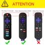 Imagem de Caso de proteção fintie para Roku Steaming Stick 3600R, TCL Roku TV RC280 Remote - CaseBot (Honey Comb Series) Light Weight (Anti Slip) Shock Proof Silicone Remote Controller Cover, Sky Blue Glow