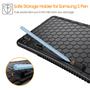 Imagem de Caso de silicone fintie para Samsung Galaxy Tab S6 Lite 10.4'' 2020 Modelo SM-P610 (Wi-Fi) SM-P615 (LTE), S Pen Holder Honey Comb Series Kids Friendly Light Weight Shock Proof Protective Cover, Preto