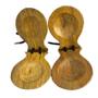 Imagem de Castanholas Espanholas Madeira Clara 2 Pares Com 9 Cm