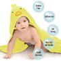 Imagem de Castelo Bonito 2 Pacote Bambu Hooded Baby Towel 8 Toalhas de Banho - Toalha de Banho Macia para Banheira para Babie, Recém-Nascido, Bebê - Ultra Absorvente, Toalha natural para menino e menina (pato e coelho)
