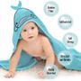 Imagem de Castelo Fofo 2 Pacote Bambu Hooded Baby Towel 8 Toalhas de Banho - Toalha de Banho Macia para Banheira para Babie, Newborn, Infant - Ultra Absorbent, Natural Baby Stuff Towel for Boy and Girl (Zebra and Whale)