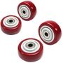 Imagem de Caster Wheels Swagwert, 3 polegadas, Red Heavy Duty, 120 kg, pacote com 4