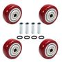 Imagem de Caster Wheels Swagwert, 3 polegadas, Red Heavy Duty, 120 kg, pacote com 4
