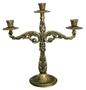 Imagem de Castiçal 3 Velas 30 Cm Bronze Trabalhado Decorações Igrejas Jantares