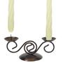 Imagem de Castiçal Ondas 20 Cm Suporte Candelabro com velas brancas