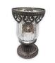 Imagem de Castiçal Porta Velas Medieval Vidro Vintage Silver C/ Base