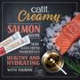 Imagem de Cat Treat Catit com sabor cremoso de salmão lambível, pacote com 30