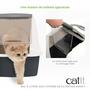 Imagem de Catit Hooded Cat Pan Grey com filtro de carbono 54,5 Lx46 Hx41,5 Wcm