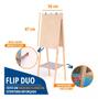 Imagem de Cavalete Flip Chart 87x56cm Lousa Branca 2 em 1 Compact Line Stalo