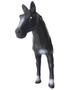 Imagem de Cavalo de Brinquedo 34cm Preto Animal de Vinil Fazenda Boneco